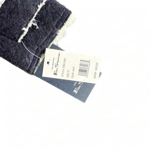 New Toddler Ben Sherman Navy Blue Pee Coat with Pockets size 2 - Picture 4 of 5